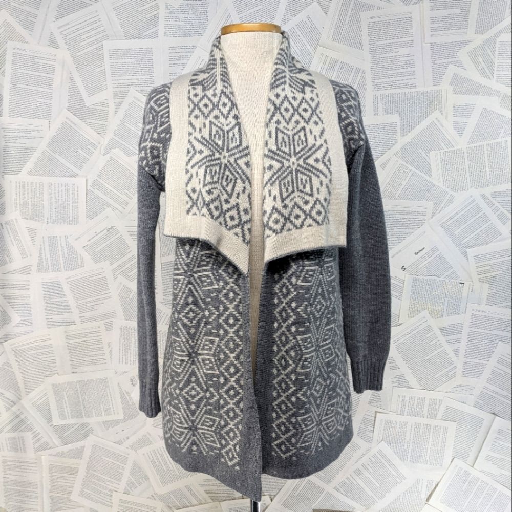 Talbots Wool Casmere blend Open Cardigan Nordic XS